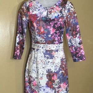H&M purple floral pattern dress